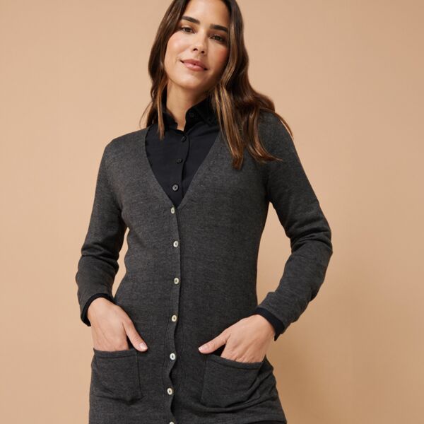 Henbury Euronics Henbury Ladies Cotton Acrylic V Neck Cardigan MTPH723 Euronics Henbury Ladies Cotton Acrylic V Neck Cardigan Thumbnail