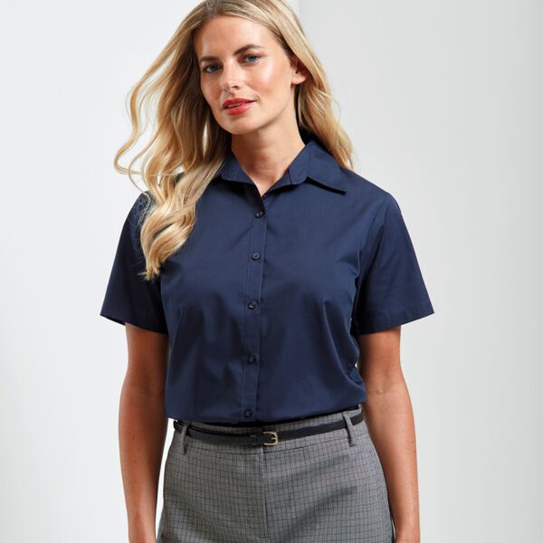 Euronics Agents Premier Ladies Short Sleeve Poplin Blouse Thumbnail