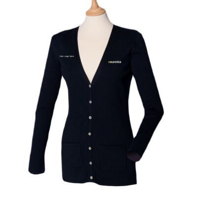 Ladies V Neck Cardigan (Inc Your Logo) Thumbnail